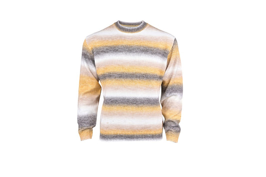 Casual Sweater- Striped Crewneck