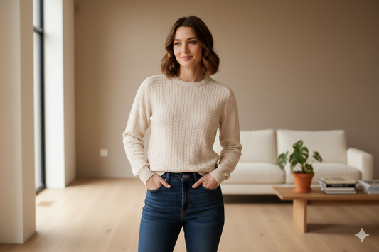 Soft Cable Knit Pullover - Unisex