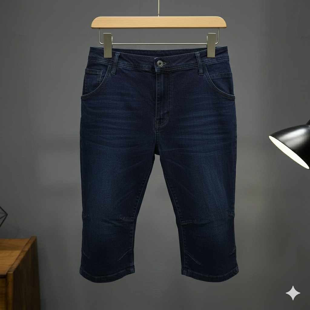 Casual Denim Capri Pants