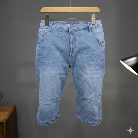 Casual Denim Capri Pants