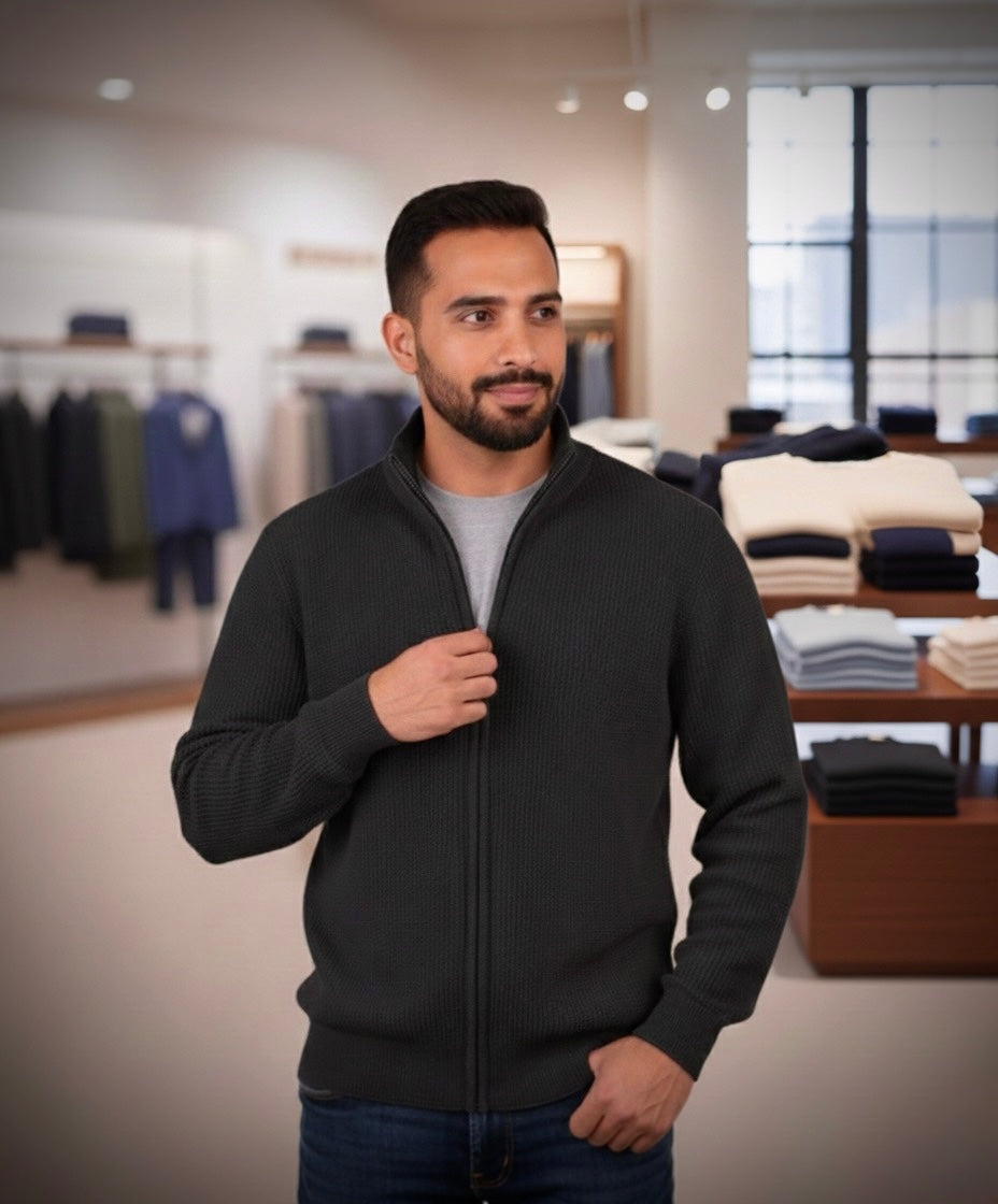 Casual Sweater - Full Zipped