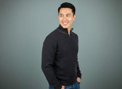 Casual Sweater - Half Zipped