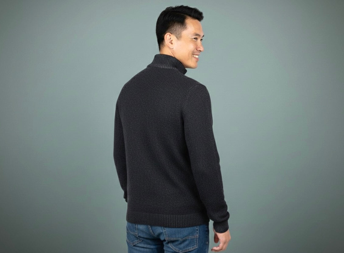 Casual Sweater - Half Zipped