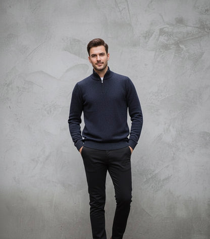 Casual Sweater - Half Zipped