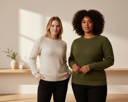 Soft Cable Knit Pullover - Unisex