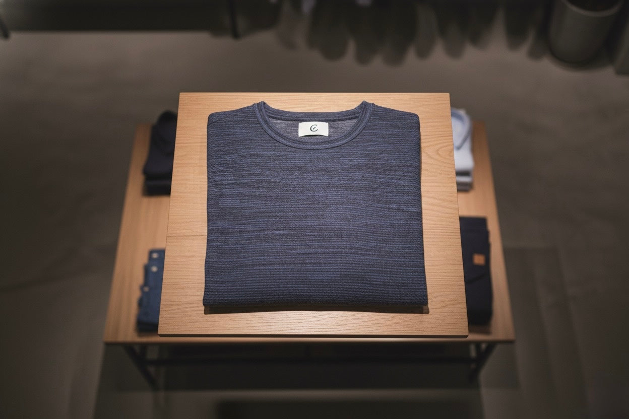 Casual Sweater - Indigo Marled Crewneck