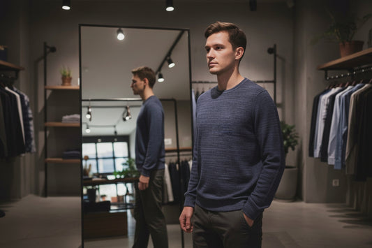 Casual Sweater - Indigo Marled Crewneck